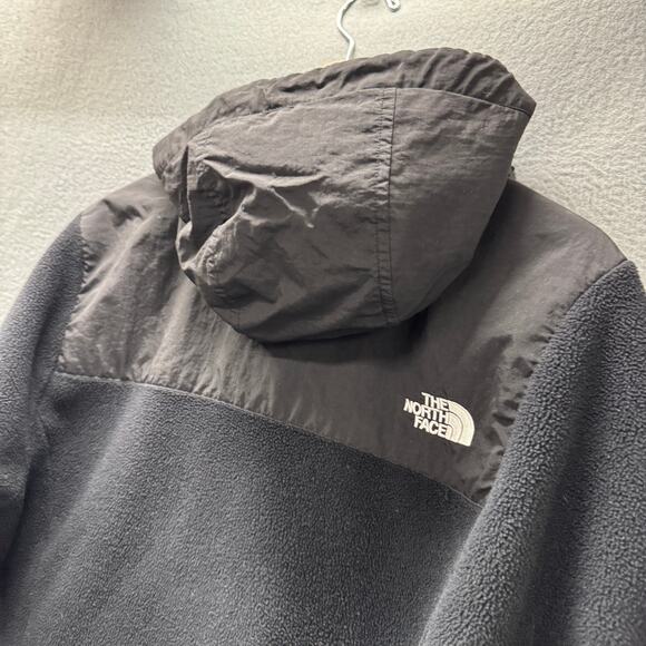The North Face Jacket Womens Large Black Denali Fleece Hooded Polartec Full Zip - Picture 10 of 10
